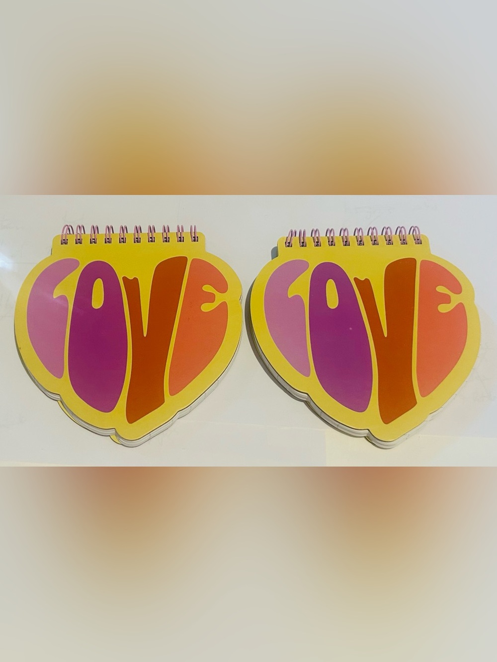 New 2 Colorful Love Notepad Bloc-Notes 50 Lined pages 16 Lines 100 Pages Total